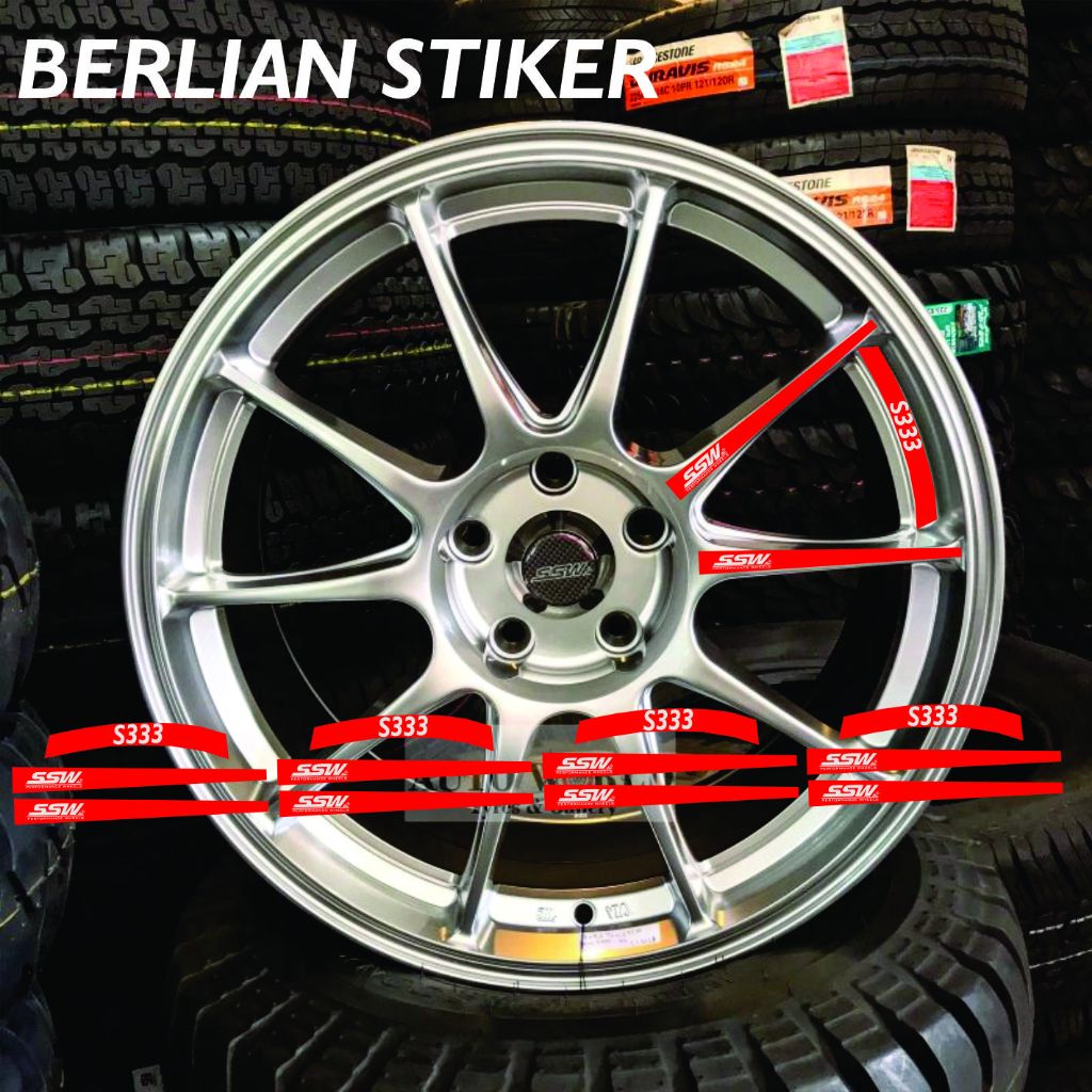 1 SET BUAT 4 VELK Auto Grosir Sticker Stiker Velk Mobil SSW S333 Sticker Velk Mobil Volk Racing SSW 