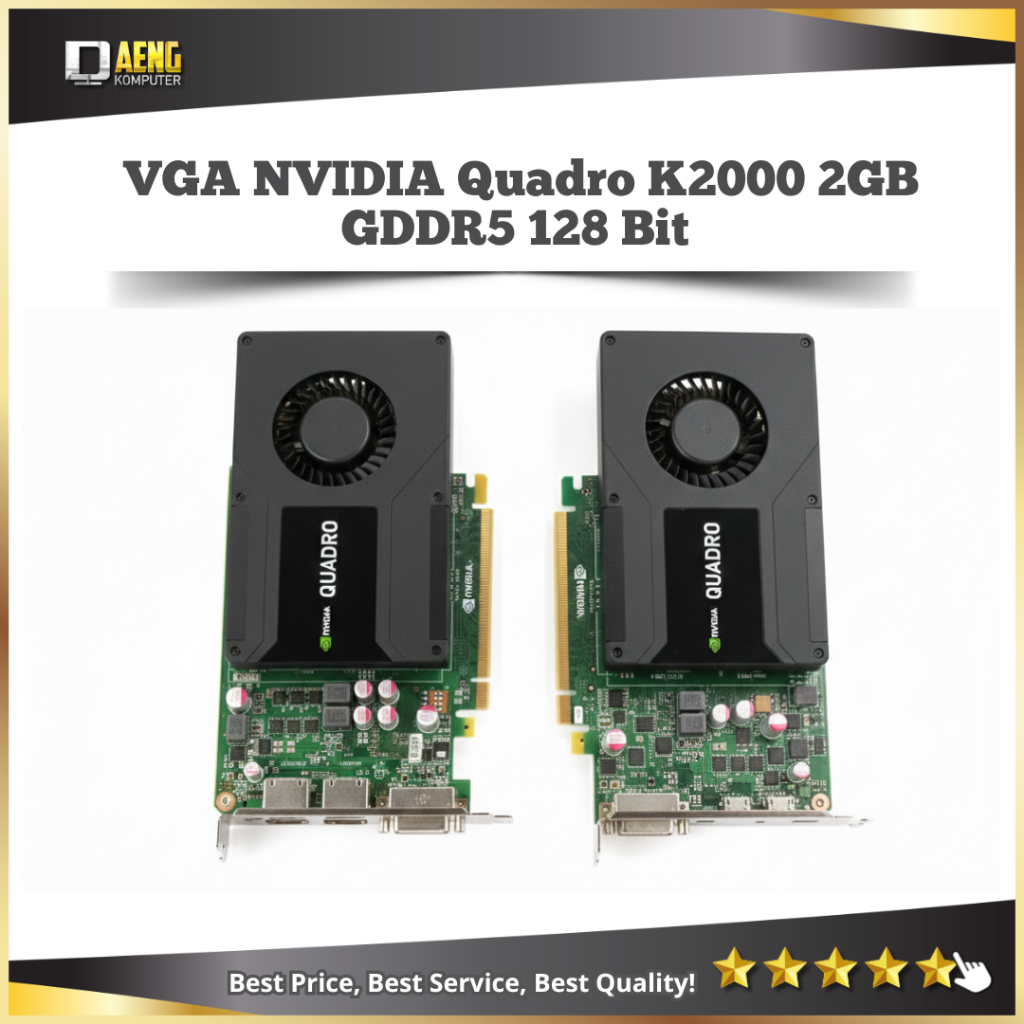 VGA Card NVIDIA Quadro K2000 2GB DDR5 128 Bit – VGA Profesional Desain & Rendering, 3D CAD, Multi Di