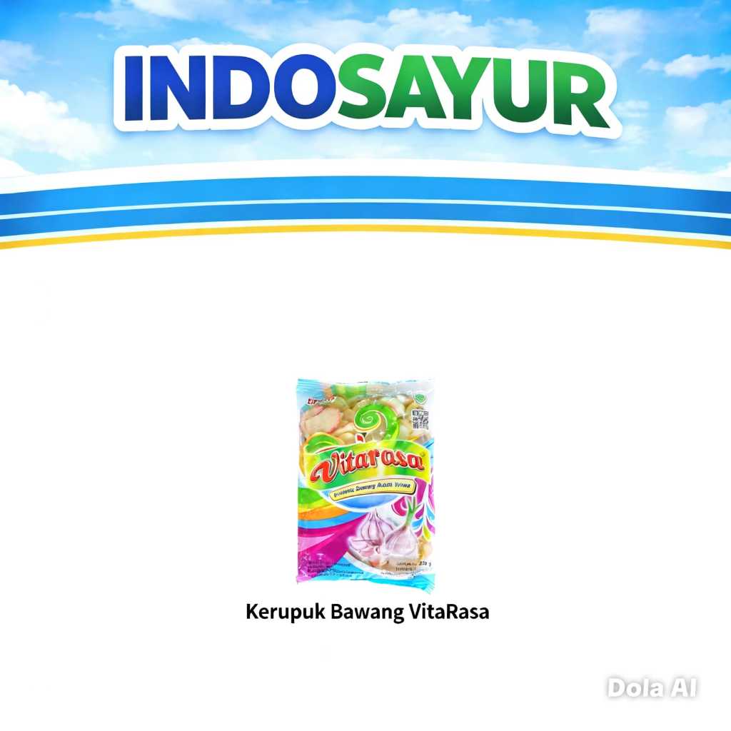 Krupuk Vitarasa bawang Warna Warni Mentah Repack