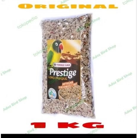 PRESTIGE PARAKEET LOVEBIRD REPACK 1KG VERSELE LAGA PAKAN MAKANAN BURUNG LB, PARKIT PAROT