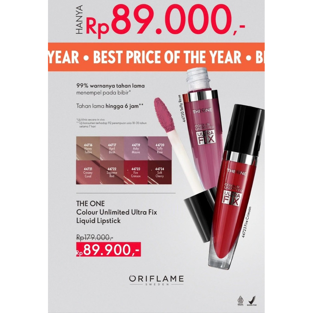 ready promo termurah lipstik the one supreme red Oriflame
