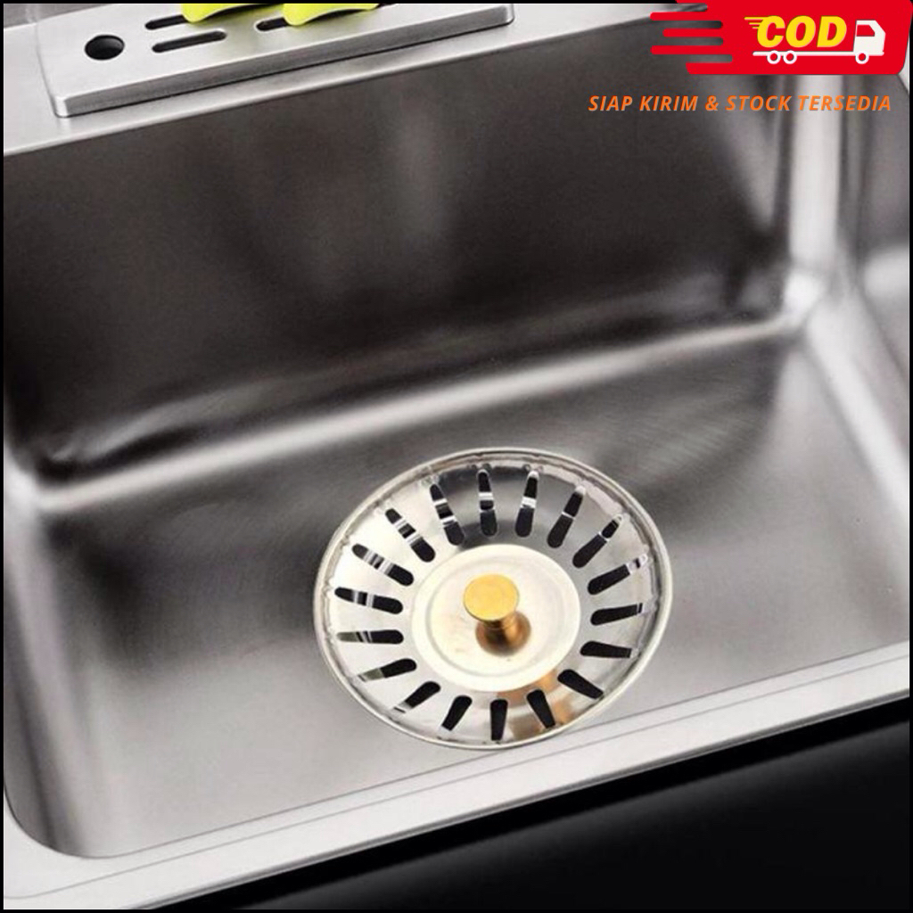 Saringan Bak Cuci Piring Stainless Steel - Penutup Lubang Wastafel 7.8cm - M128