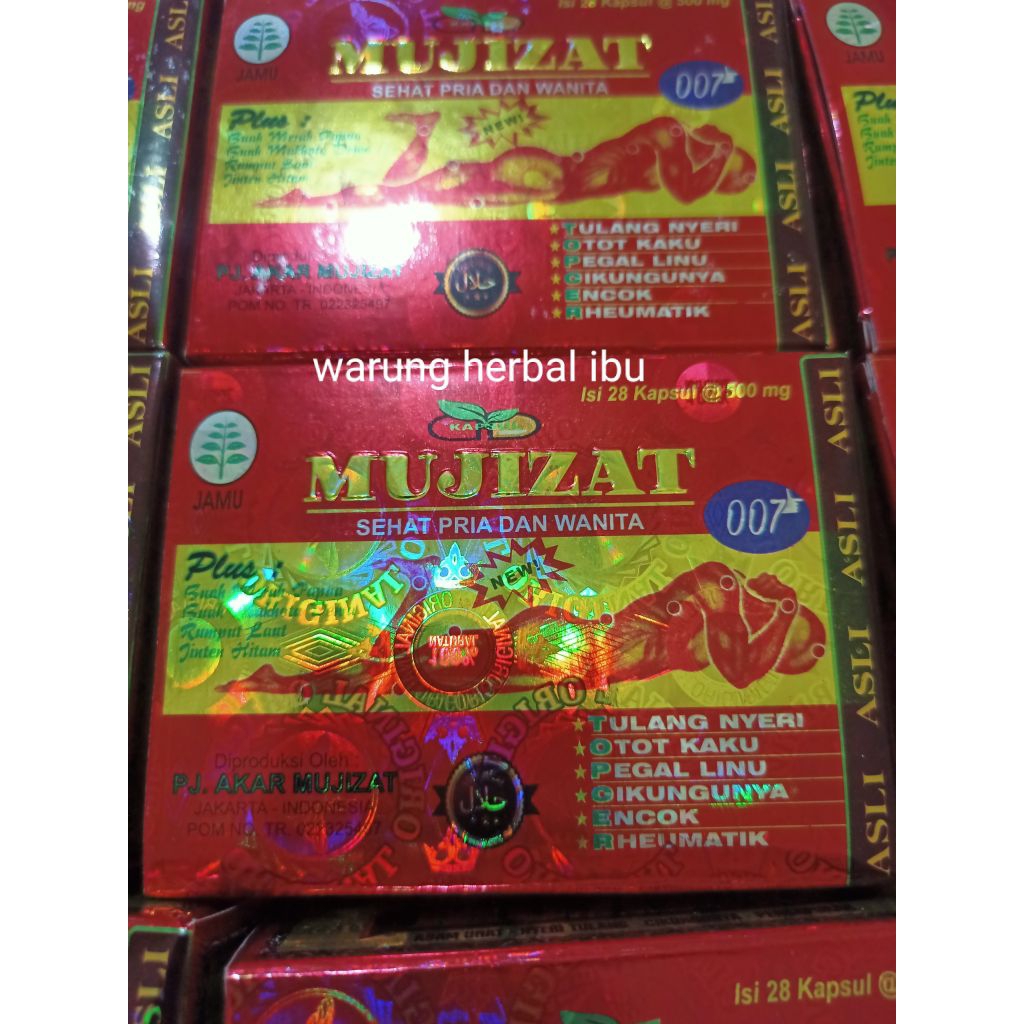 kapsul asam urat dan reamatik Mujizat 007 asli original