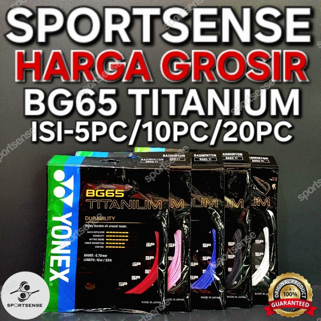 HARGA GROSIR Senar Badminton Yonex BG 65 TITANIUM Bg65 Titanium Original SP