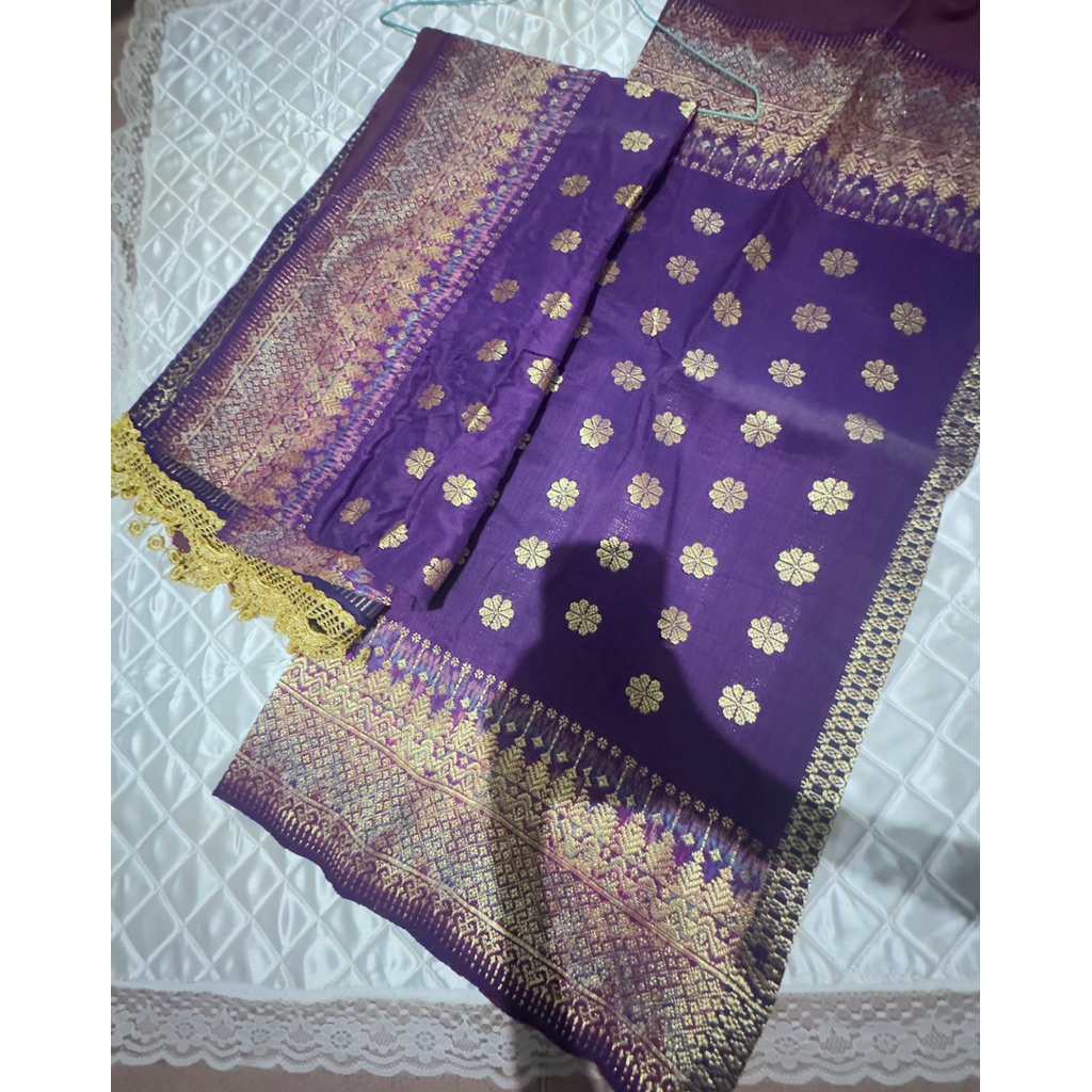 SONGKET PALEMBANG SELENDANG UNGU