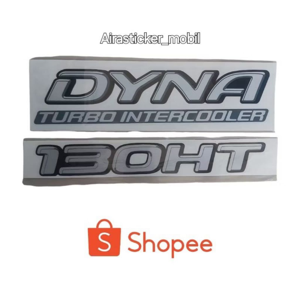 Sticker stiker Mobil DYNA Turbo Intercooler 130 HT / Stiker Depan Mobil Dyna Turbo Intercooler 130 H