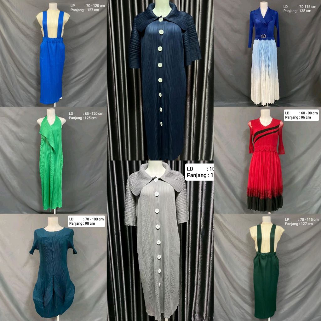 KOLEKSI BAJU PLISKET PREMIUM | DRESS PLISKET | TUNIK PLISKET | DRESS PLEATS PREMIUM