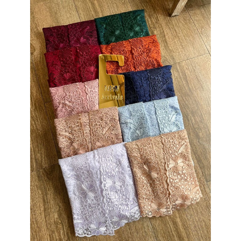 Kain material brokat bordir manual ukuran 1.4M Original by Djuwita Kebaya