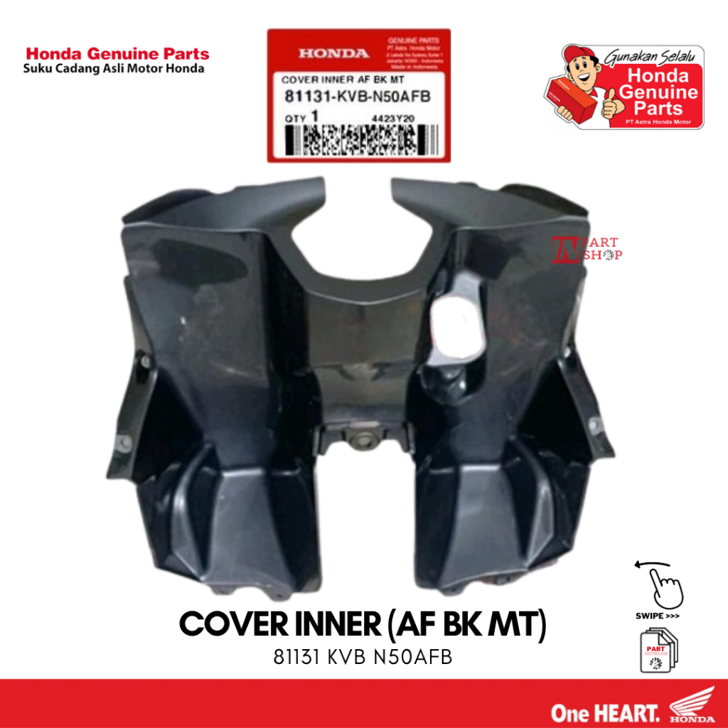 Cover Dek Kunci Abu Gelap (Cover Inner (AF BK MT) - Vario 110 CBS Techno Karbu / 81131-KVB-N50AFB