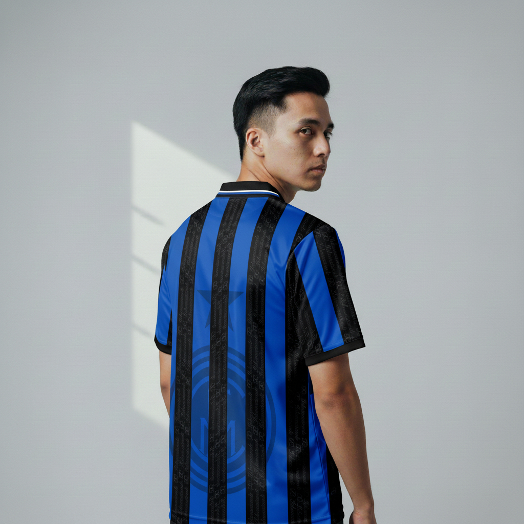 ATHLETIC SPORTWEAR - Jersey Vintage Bola Fantasy Inter Home 1996-97 Fullprinting Casual - Atasan