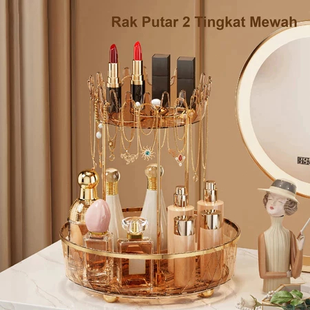 [COD] Rak Kosmetik Aesthetic - Tempat Make Up / Rak Perhiasan Kalung Cincin Anting Gelang