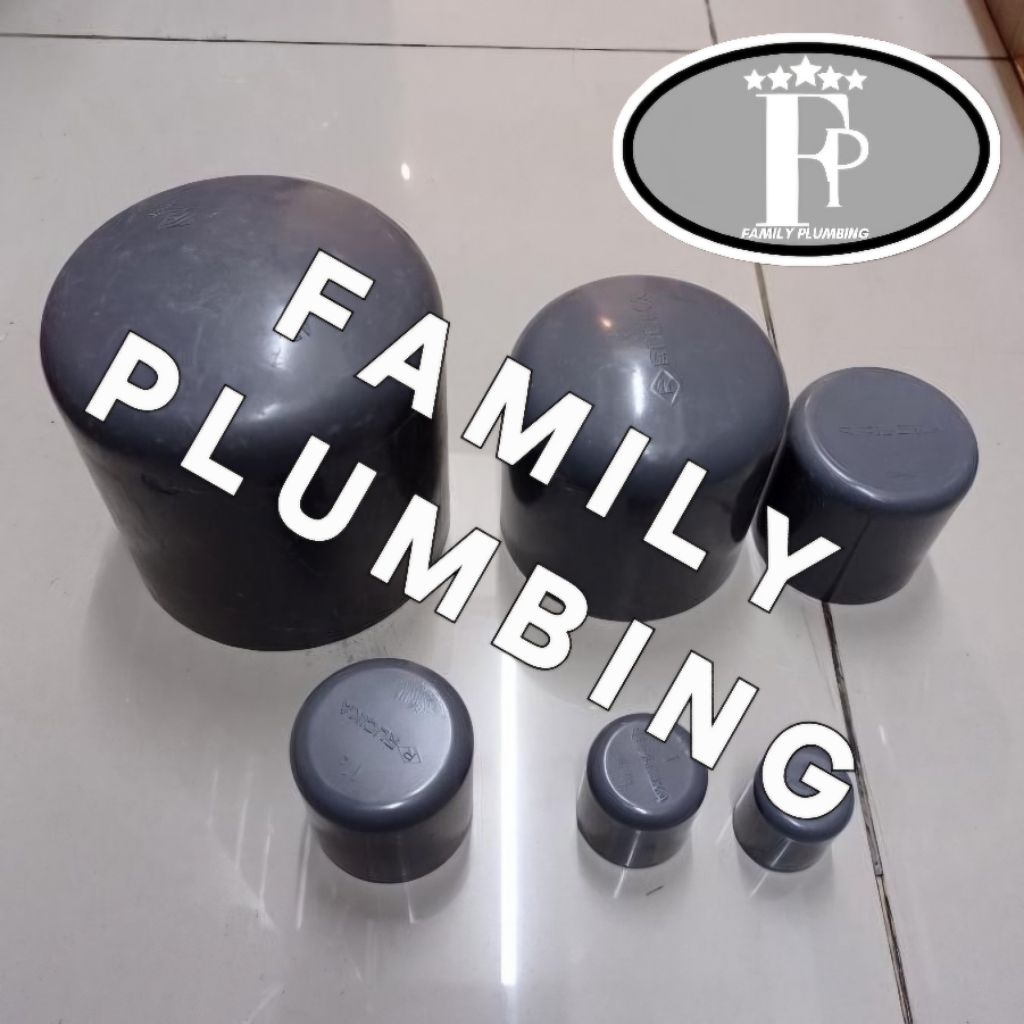 DOP END CAP PVC 8" DN200 RUCIKA AW PLUG POLOS TUTUP PIPA PENUTUP PIPA PVC 8" 8INCH 8 INCH DN 200 PVC
