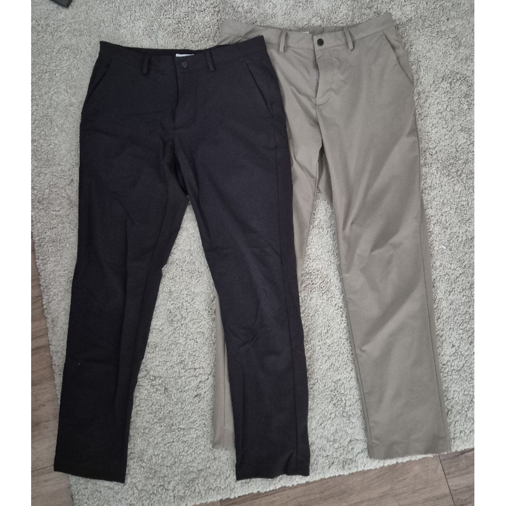 Executive 4-Way Stretch Chino Pants Black & Cream 31