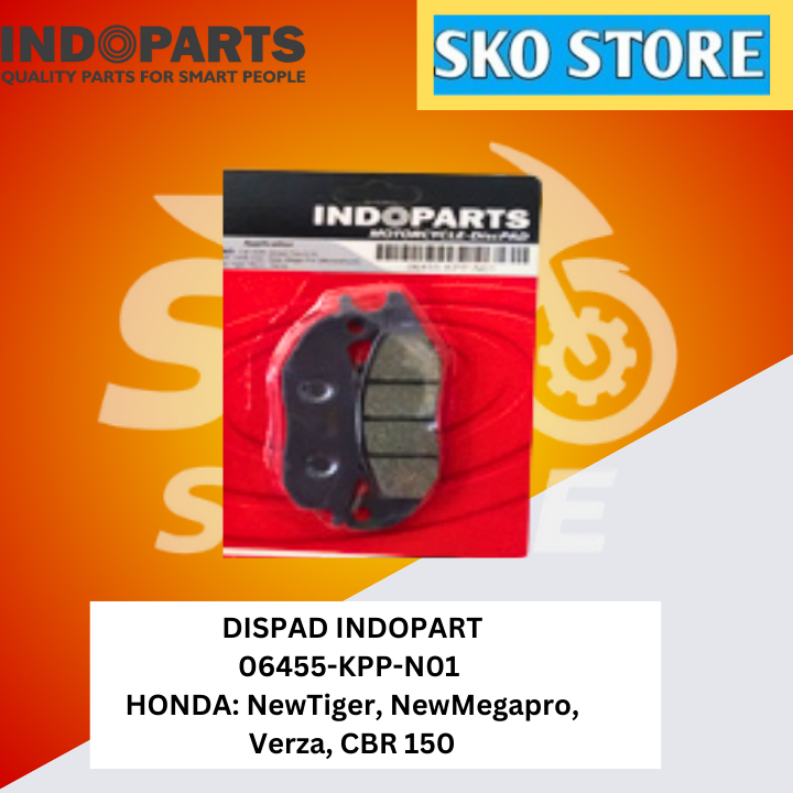 DISC PAD INDOPARTS 06455-KPP-N01 HONDA: NewTiger, NewMegapro, Verza, CBR 150 ORIGINAL MURAH