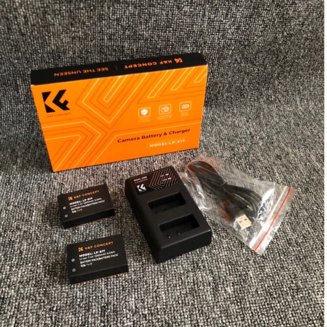 KNF K&F Concept Battery Canon LP-E17 2 Pcs + Dual Slot Charger LP-E17 - Battery Charger - second bar