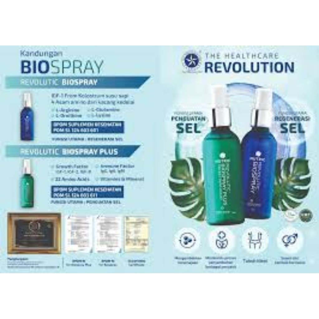 1 pasang Biospray Reguler & Biospray Plus  Di Jamin Original
