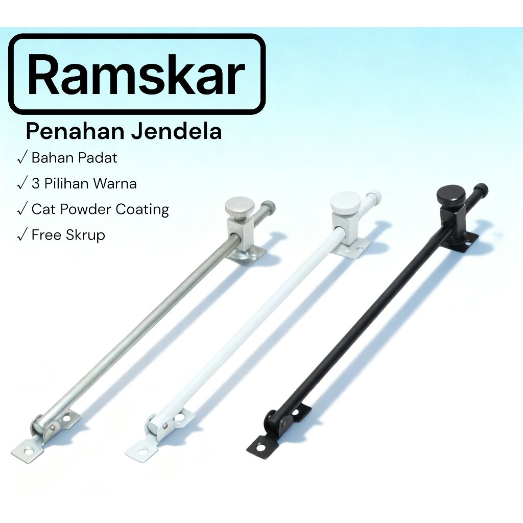 Lamskar Jendela/Hak Angin Jendela Panjang 25 cm- Desain Modern, Material Solid, Anti Gesek