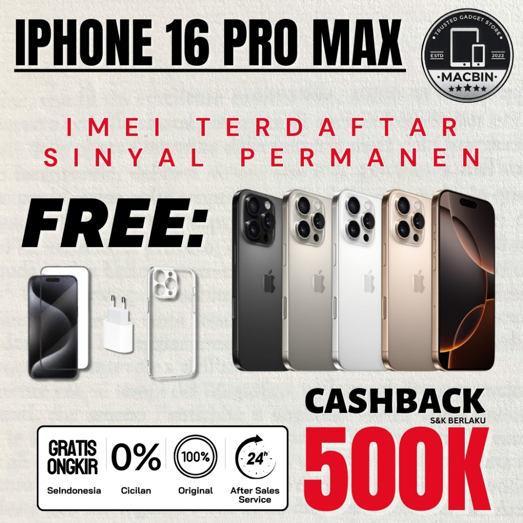 IPhone 16 Pro Max | iPhone 16 Pro iBox 1TB 512GB 256GB 128GB Second Original Fullset Nominus