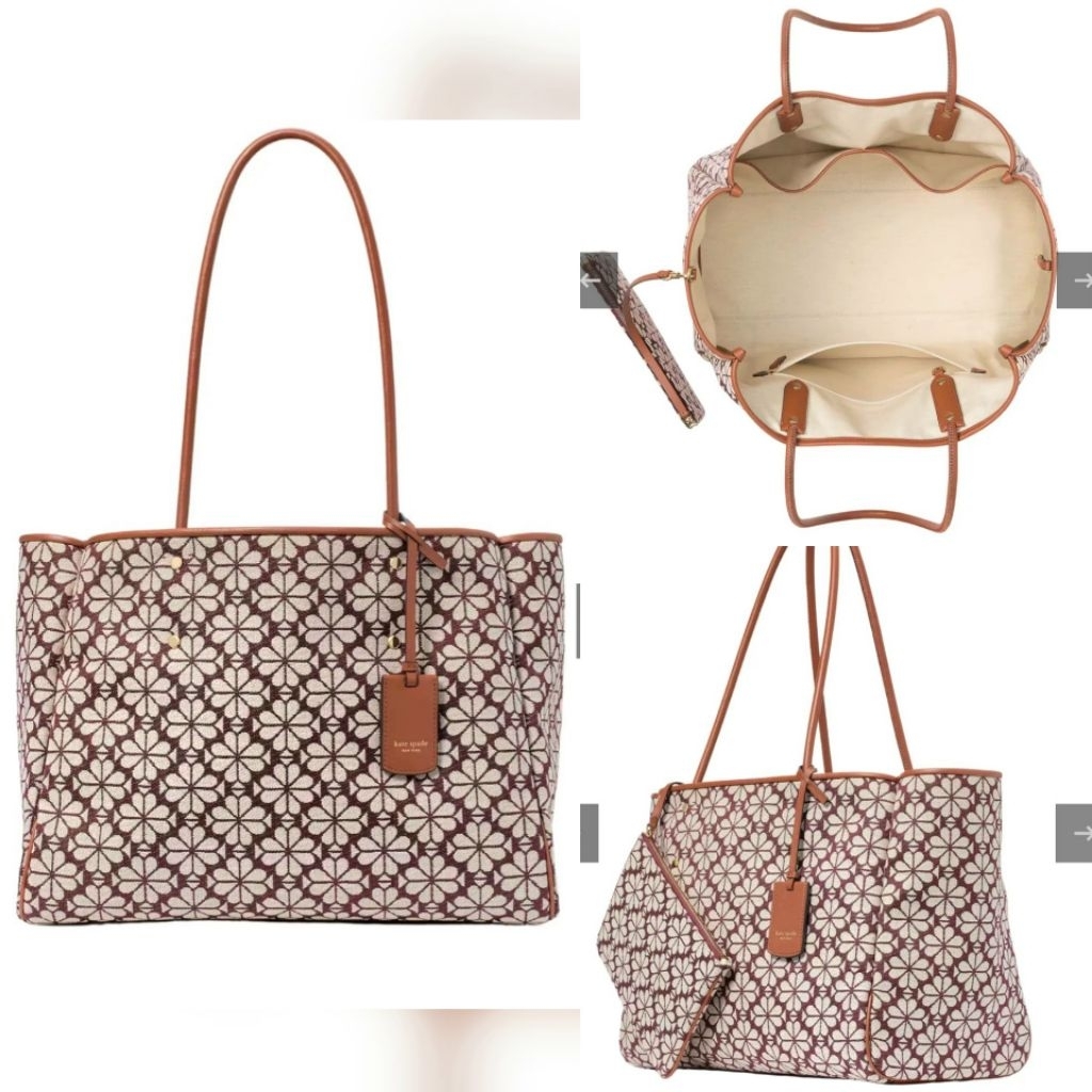 READY Tas KS Spad3 Flower Jacquard Large Everything Tote Bag