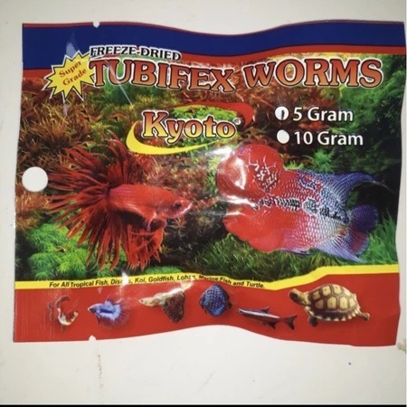 CACING SUTRA KERING RECENT/KYOTO TUBIFEX WORMS 5 GRAM CACING BEKU KERING TANPA DI FREZER