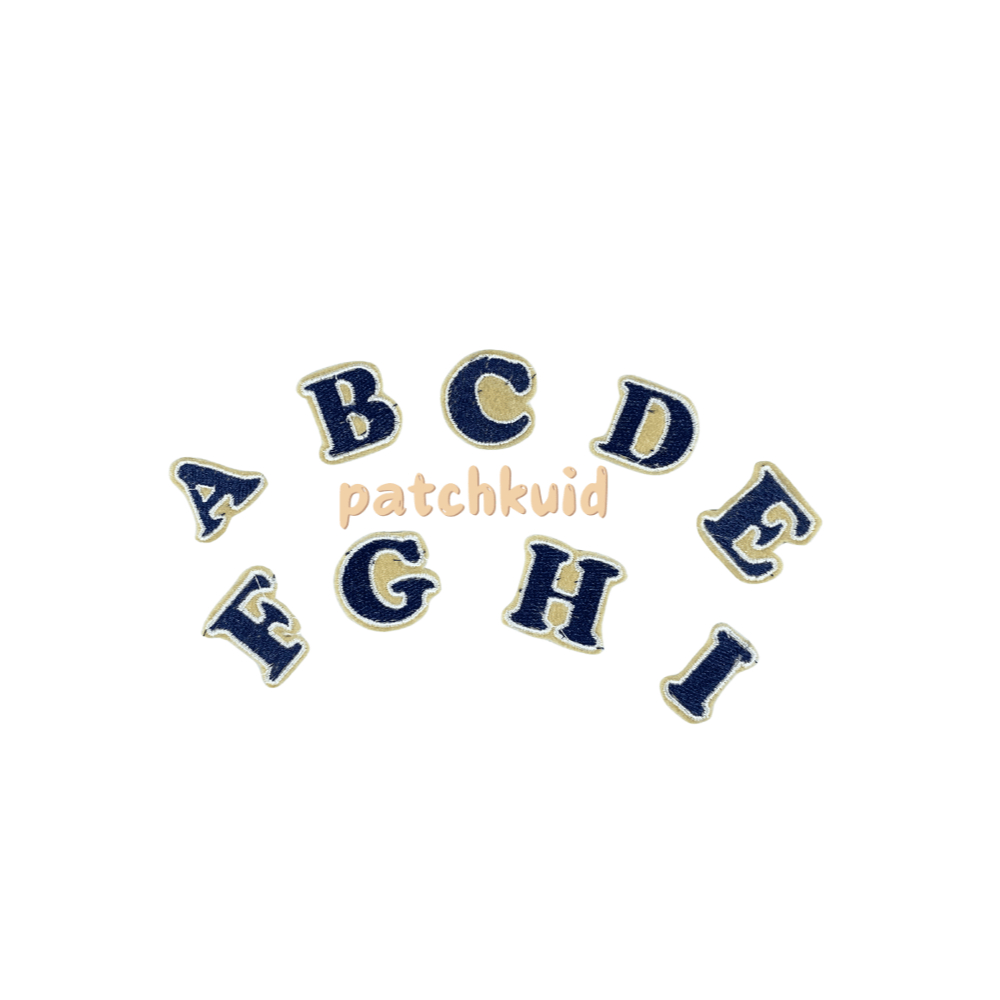 Patch Bordir Huruf A–Z | Patch Bordir Tempel Jahit Iron On