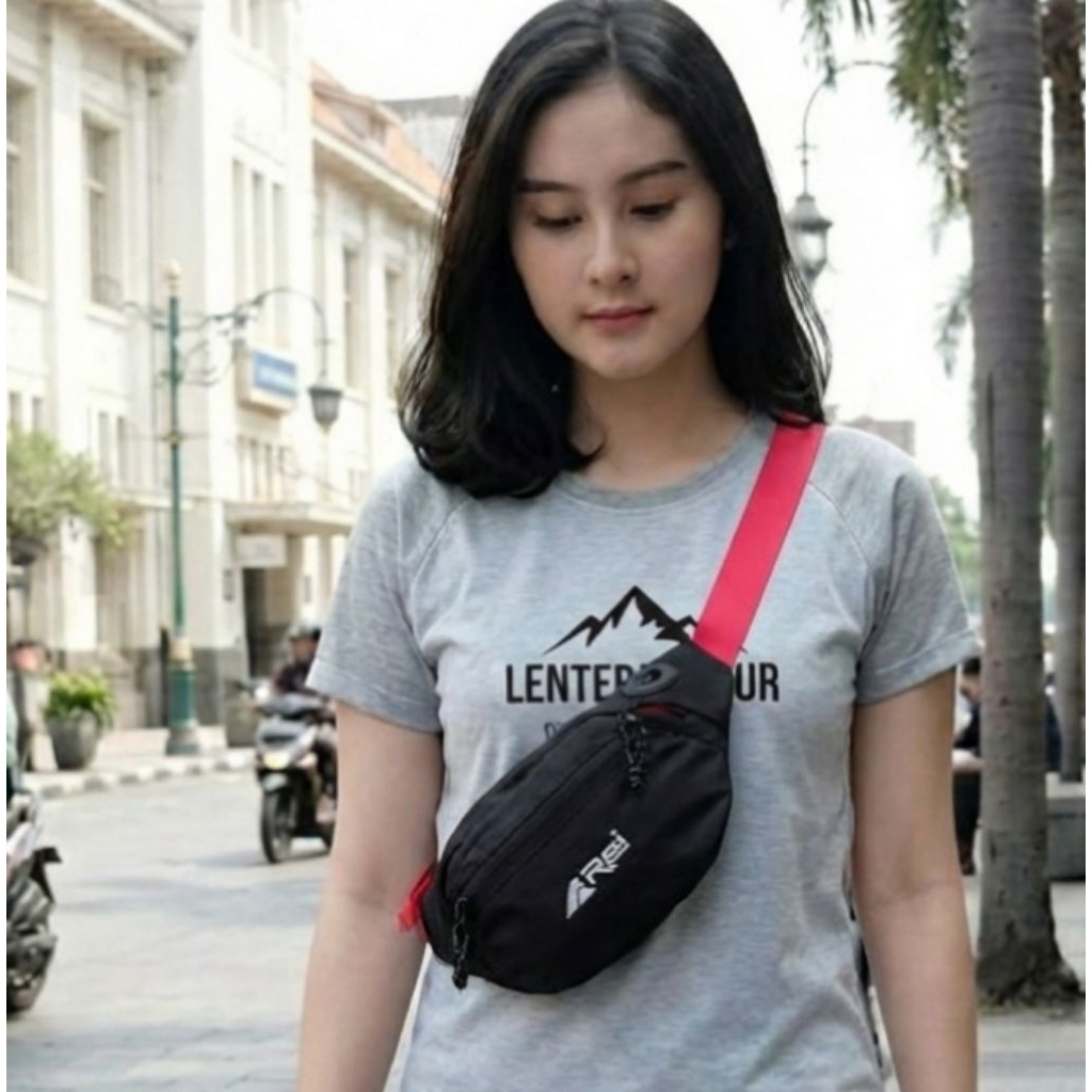 Arei Waistbag Tas Pinggang Rei bonus gelang outdoor