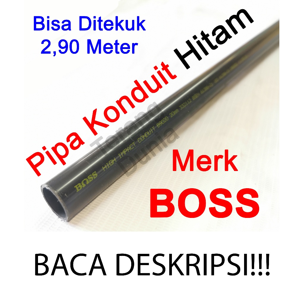 Pipa Conduit Hitam Pipa Conduit Boss HItam Pipa Listrik Hitam Pipa Konduit Hitam Pipa Boss Conduit H