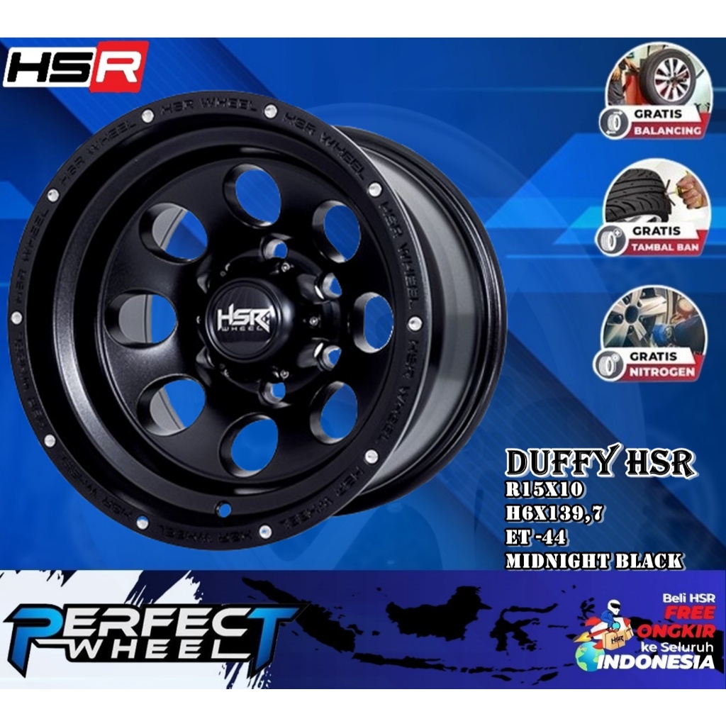 Velg Offroad Ring 15 Lebar 10 Baut 6 Duffy Hsr Untuk Hardtop Land Cruiser Colorado Everest