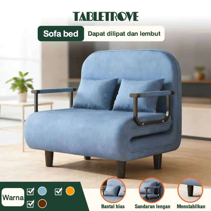 TABLETROVE Sofa bed lipat Sofa ruang tamu 2in1 Multifungsi untuk Tamu Tidur di Ruang Kecil Nyaman