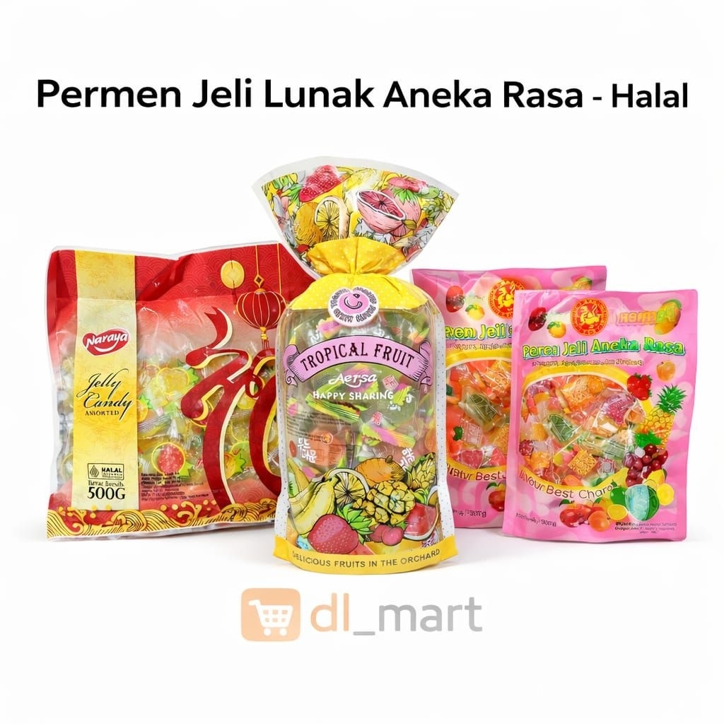 Korean Permen Jelly Aneka Rasa / Permen Jelly Aneka Rasa Naraya/ Permen Jelly Korea Assorted / Perme