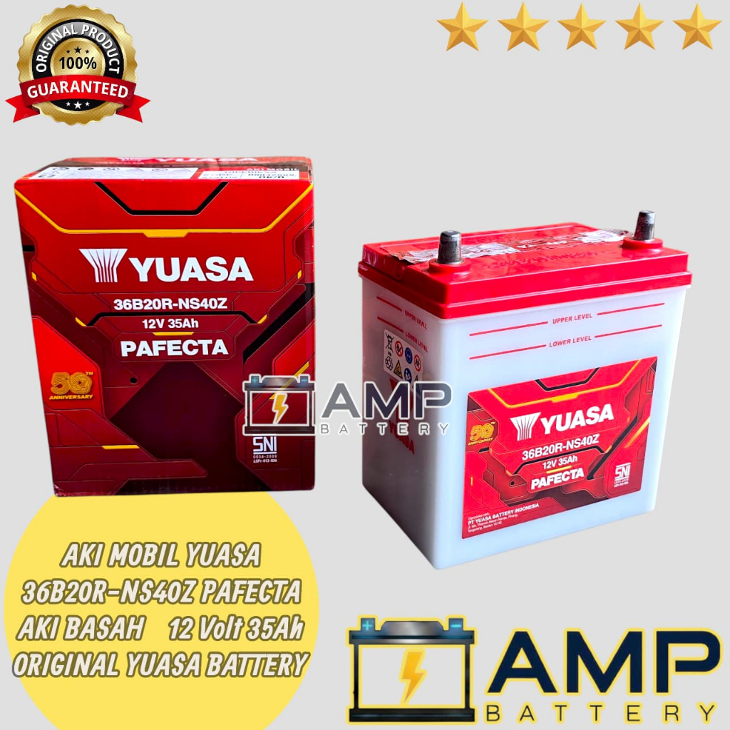 Aki Mobil Avanza/Rush/Espass/Terios/Xenia/Katana/Carry YUASA NS40Z Aki Basah 35Ah Original