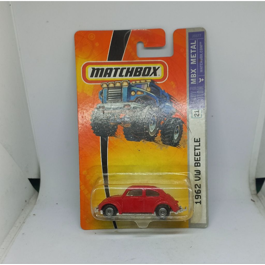 matchbox 62 1962 volkswagen vw beetle 2006 #21 red diecast (t)