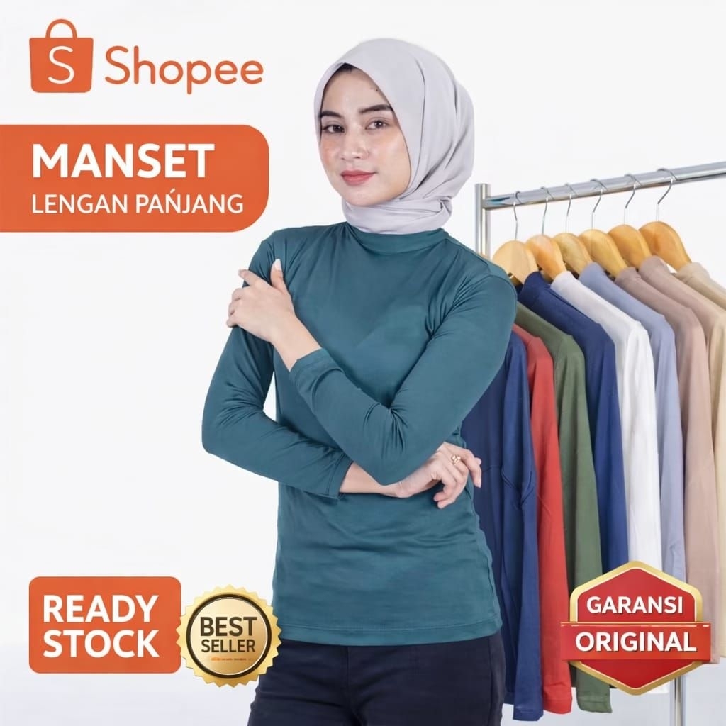 Manset spandek / Manset dalaman kebaya / Manset spandex lengan panjang / Manset kebaya