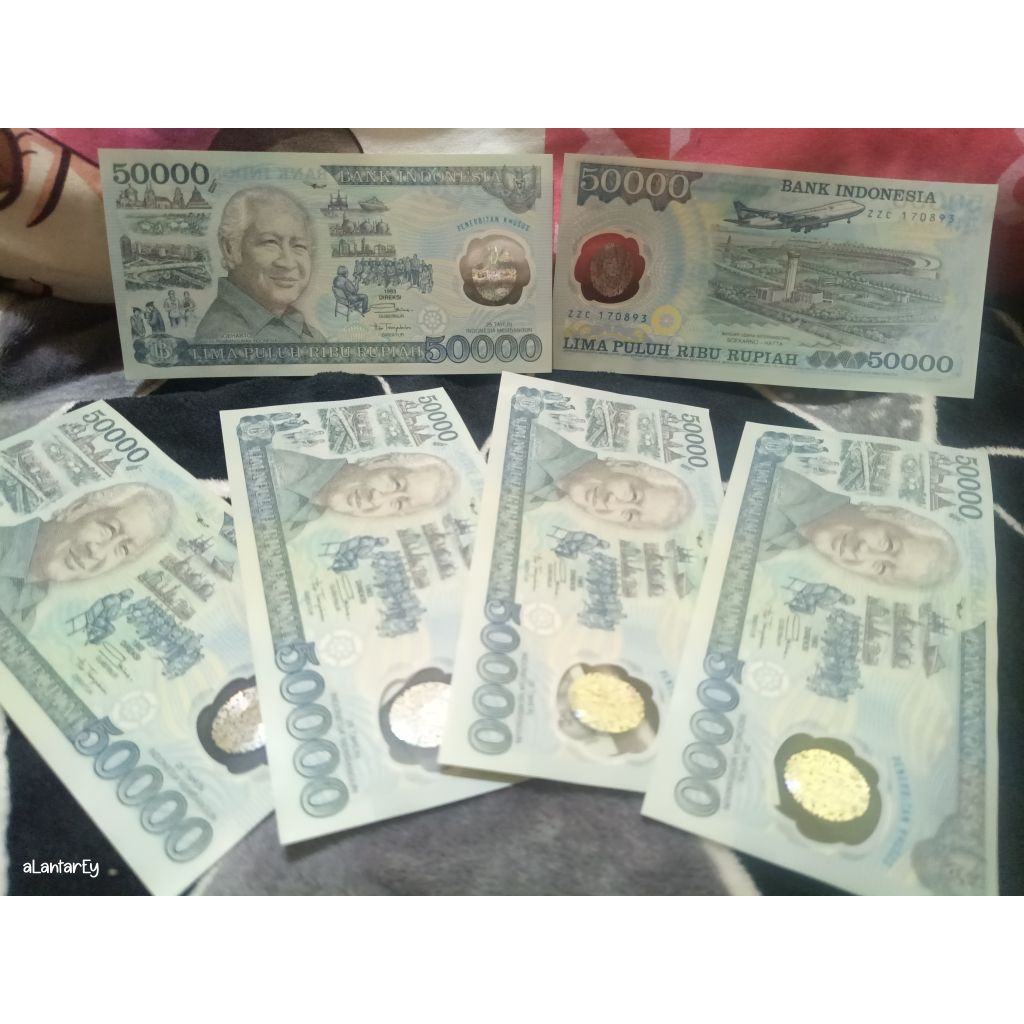 UANG KERTAS KUNO 50 ribu SOEHARTO