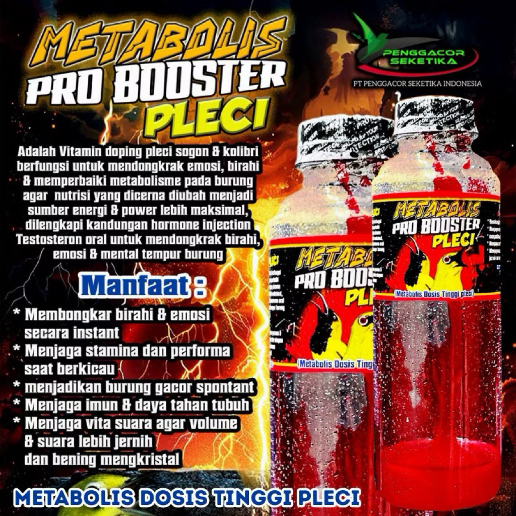 Pro Booster Pleci Juara Metabolis Dosis Tinggi pleci Vitamin Burung Pleci