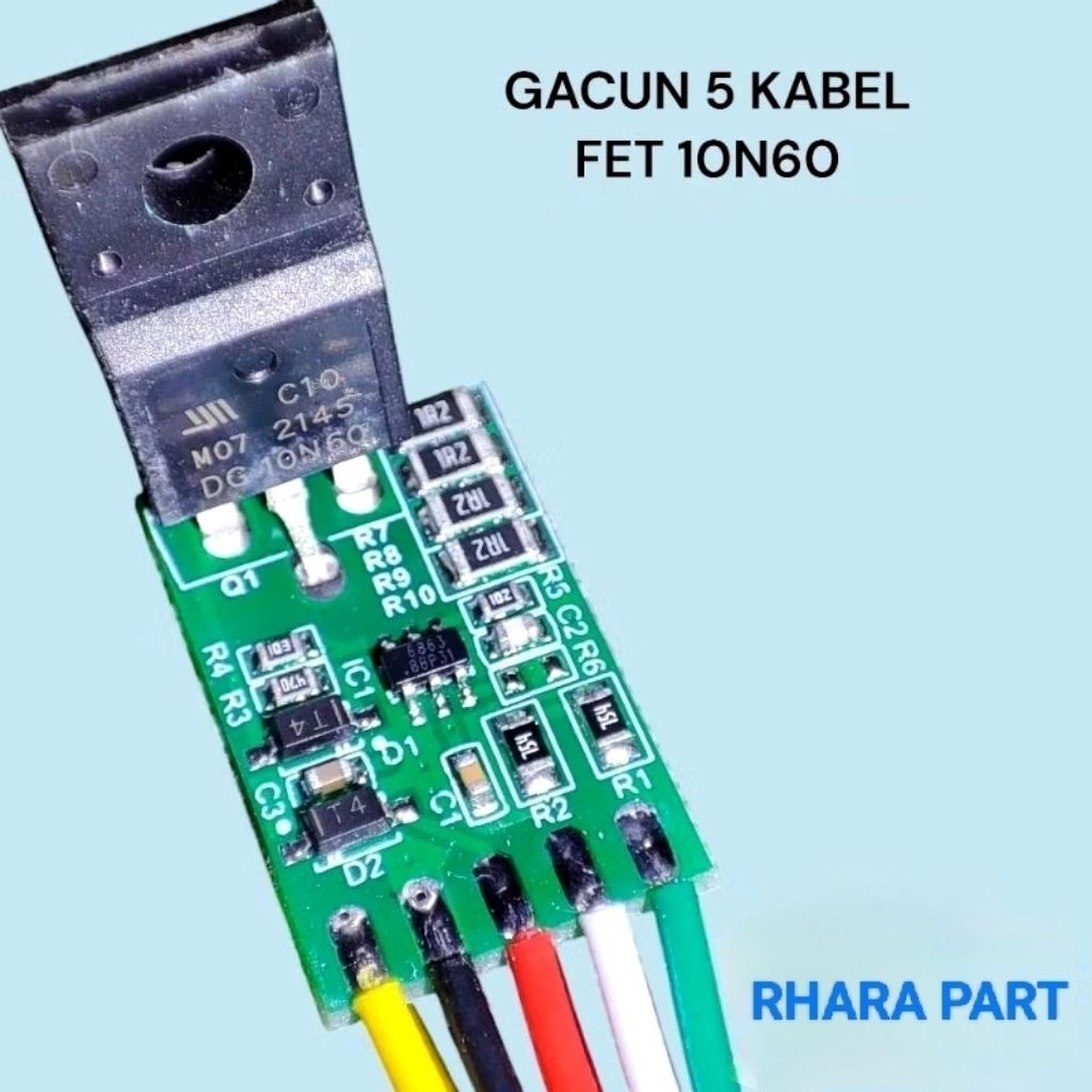 GACUN 5 KABEL SMPS POWER SUPLAY TV LED AUDIO MIXER DLL FEET 10N60 ORIGINAL PRODUCT