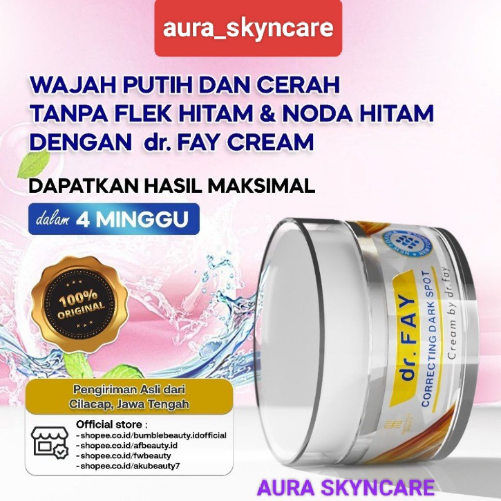 DR FAY CREAM PENCERAH & PENGHILANG FLEK HITAM BEKAS JERAWAT ( DR FAY )