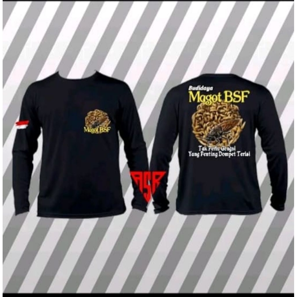Kaos lengan panjang budidaya mogot bsf,kaos distro bahan nyaman di pakai