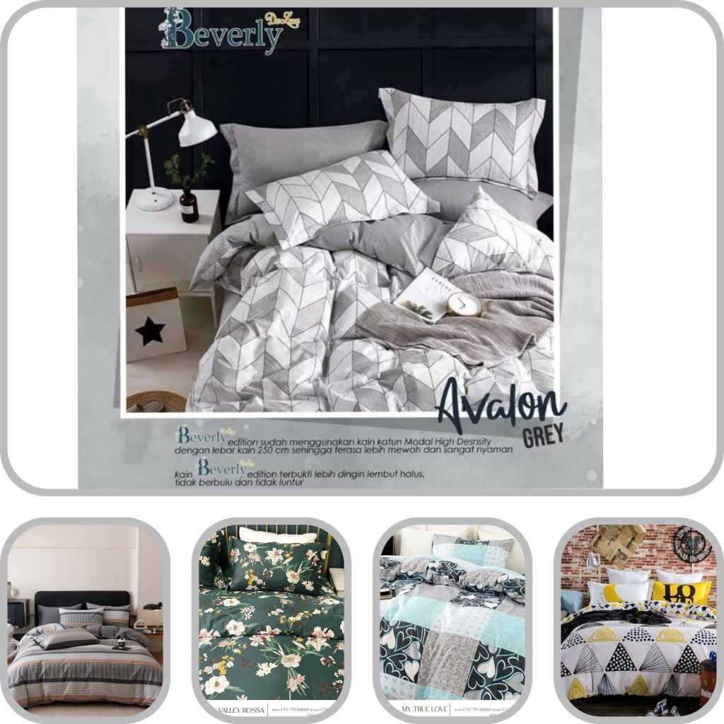 Avalon sprei katun lokal merk beverly antigeser