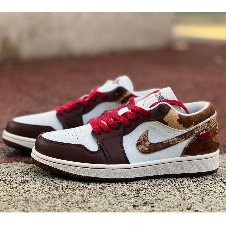 AJ1 low Year of the Horse CNY Low-Top Retro Basketball Shoes Unisex Tan - Comfortable & Snug Fit