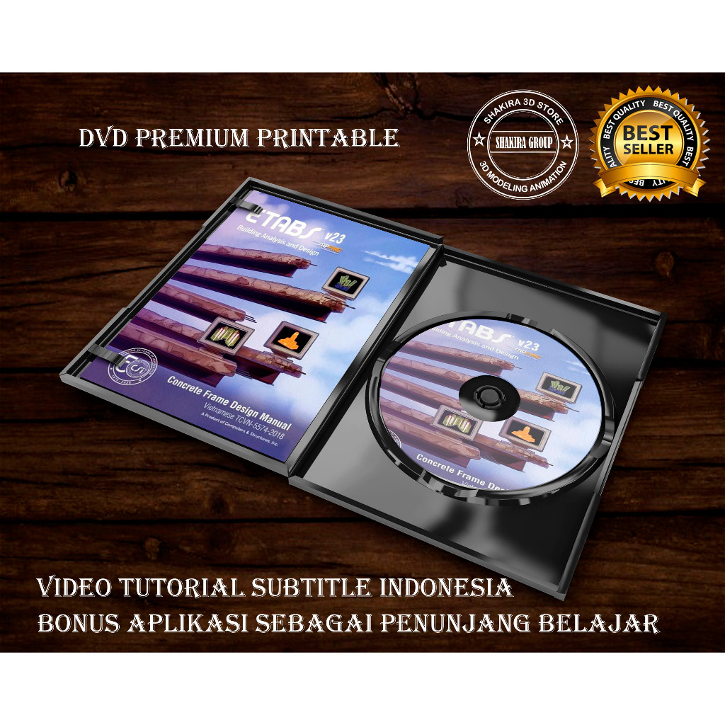 Csi ETABS Ultimate 23 2026 v23 plus Video Tutorial Mastering SUBTITLE BAHASA INDONESIA DVD