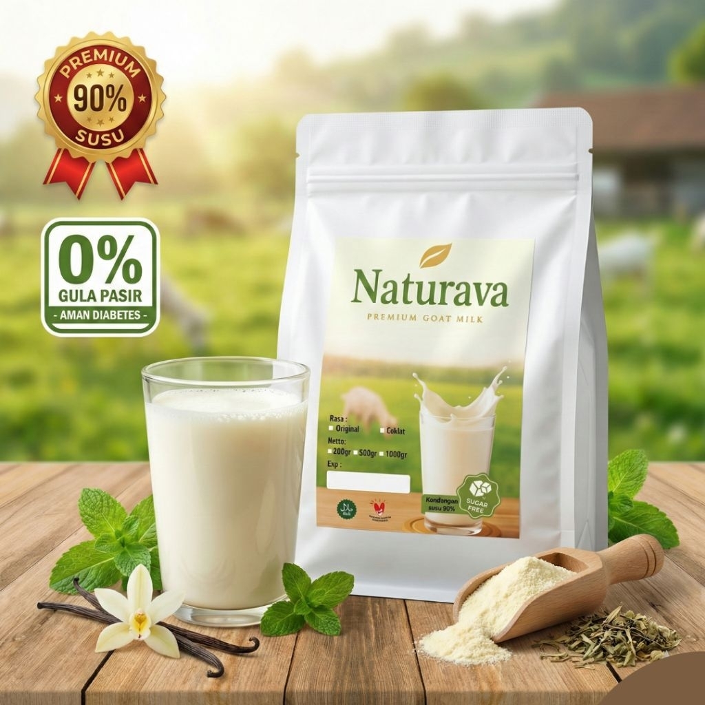 Susu Kambing Etawa Murni Asli Tanpa Gula 90% Susu Kambing 1 kg Menguatkan Tulang Mengatasi TBC Asma 