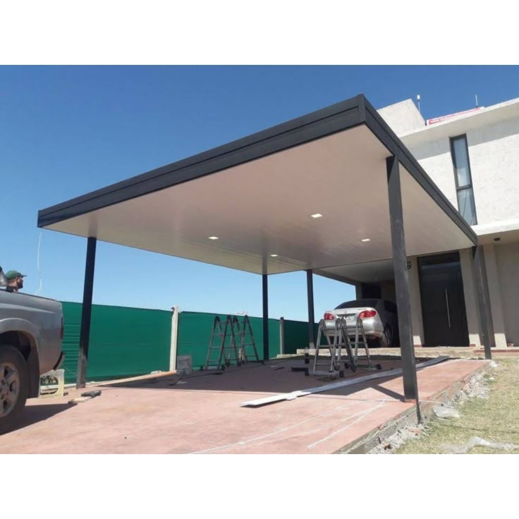 Kanopi plafon pvc atap alderon rangka besi holo