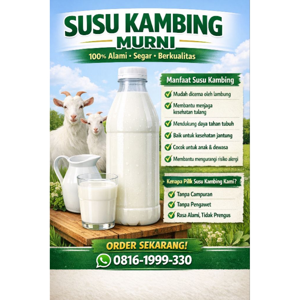 SUSU KAMBING MURNI ASLI 100%