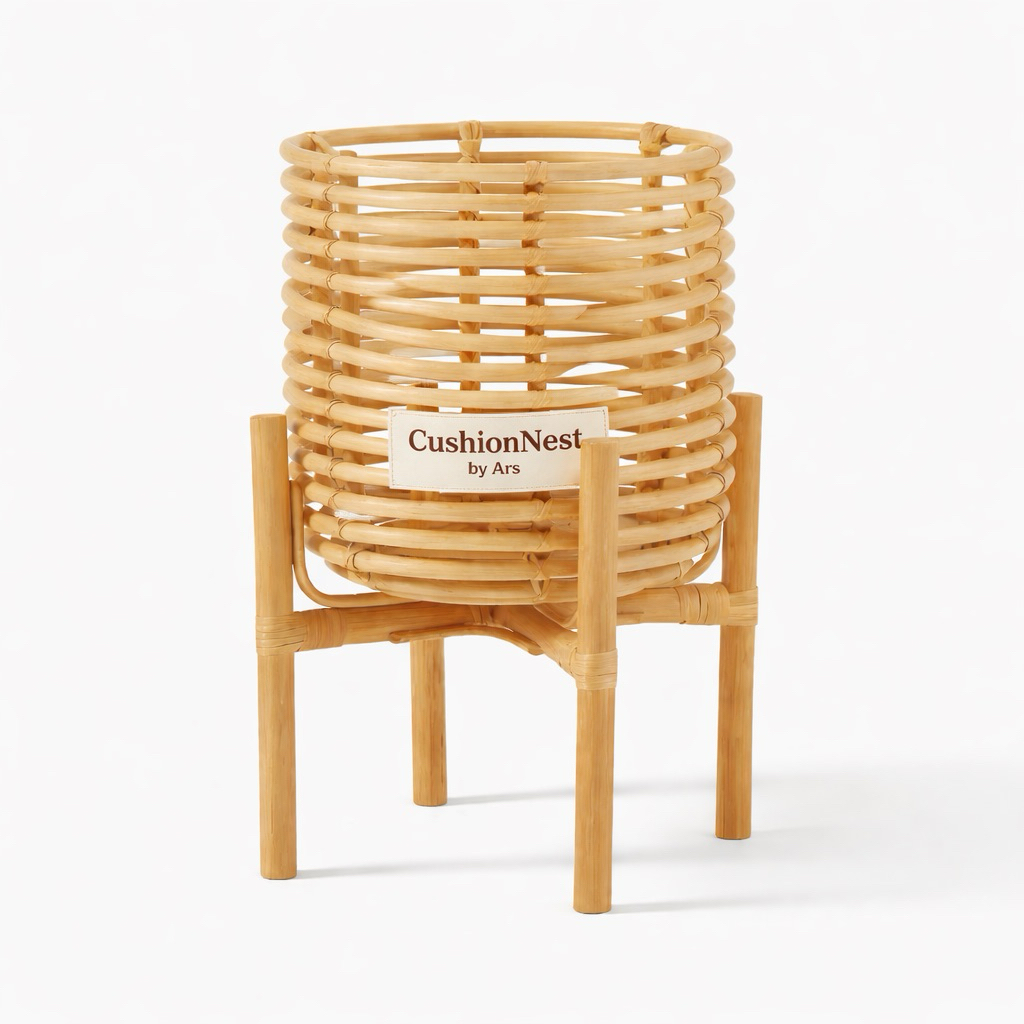 Pot Standing Rotan Aesthetic/Pot Rotan