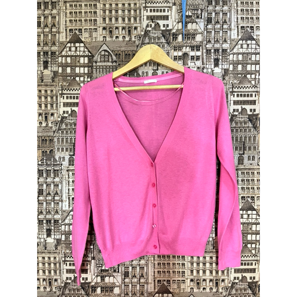 Preloved Cardigan Uniqlo GU_Pink