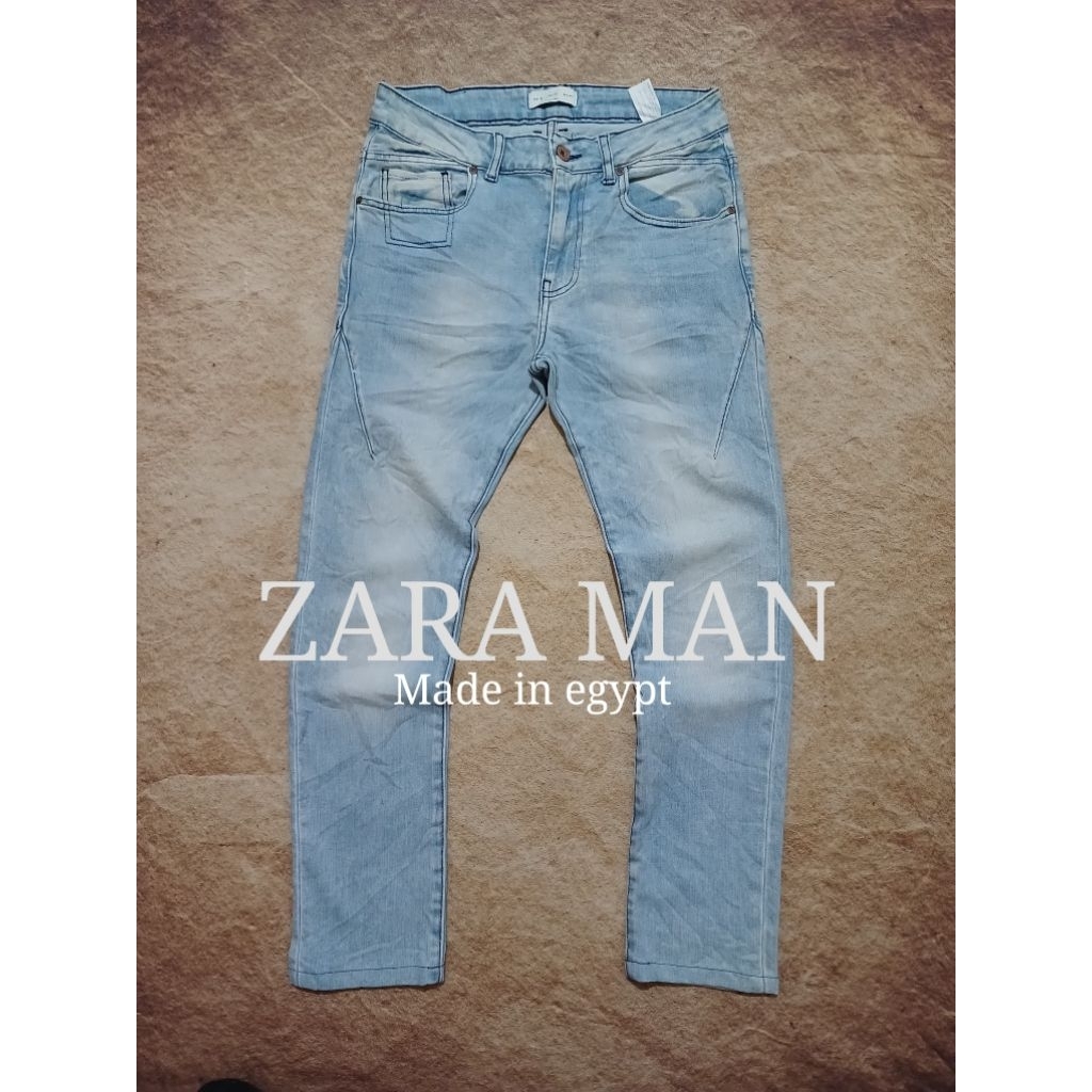jeans ZARA MAN bahan denim slimfit bekas recomend
