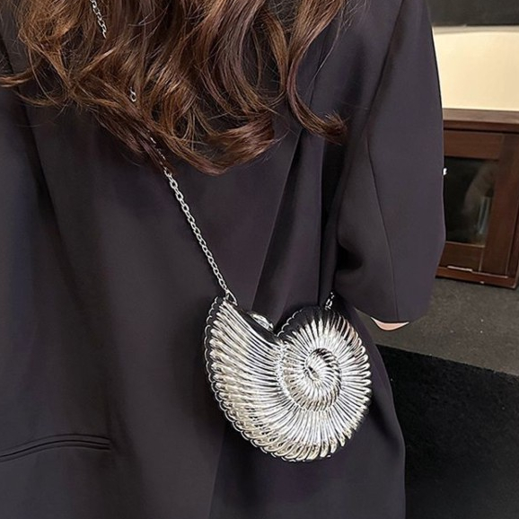 Tas Kepiting kerang warna merah muda, biru, Merah jambu,emas,Warna sampanye,perak 2025 Tas Bahu Rant