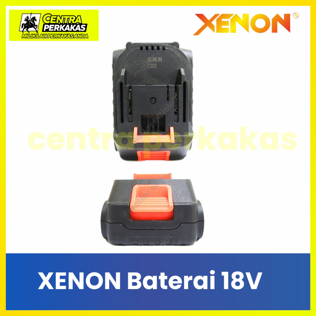 XENON Baterai Cordless 18V 3.0Ah 4.0Ah Lithium Ion Battery Bor Gerinda Gergaji Mesin Cas Ulang