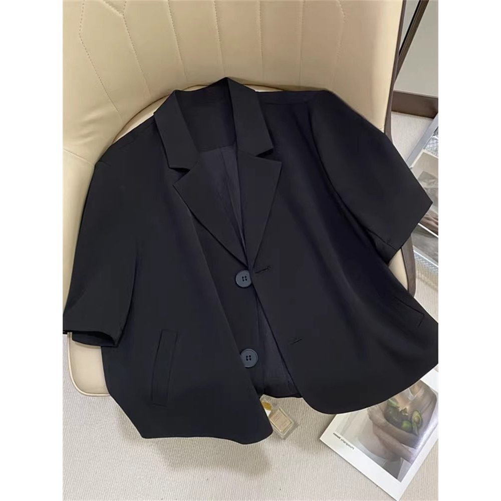 Jaket pendek wanita  Atasan kekinian lengan pendek blazer pendek
